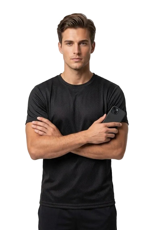 MASH BLACK DRYFIT T'SHIRT