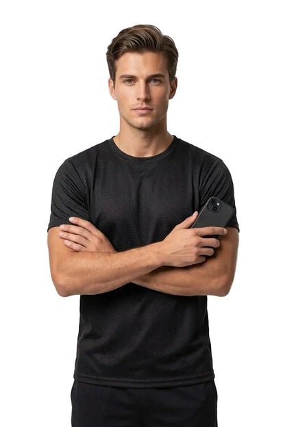 MASH BLACK DRYFIT T'SHIRT