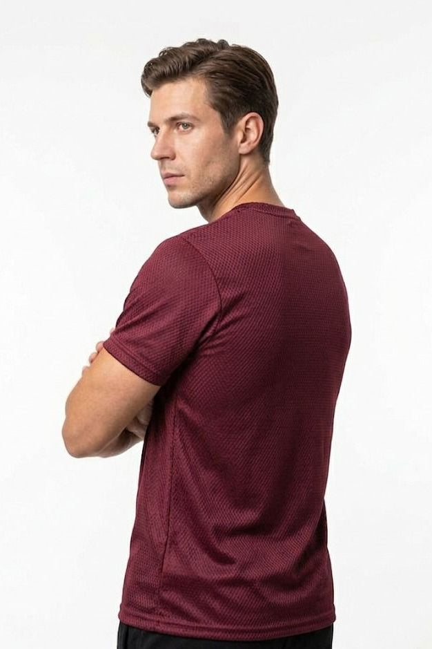 MASH MEHROON DRYFIT T'SHIRT