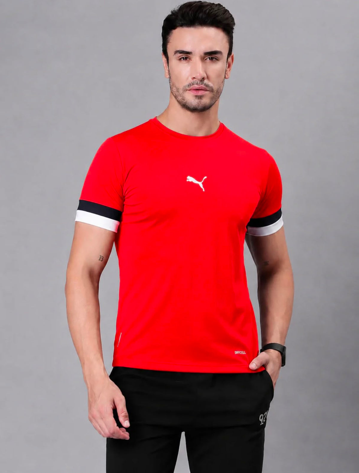 STRIPE-CORE RED DRYFIT T-SHIRTS