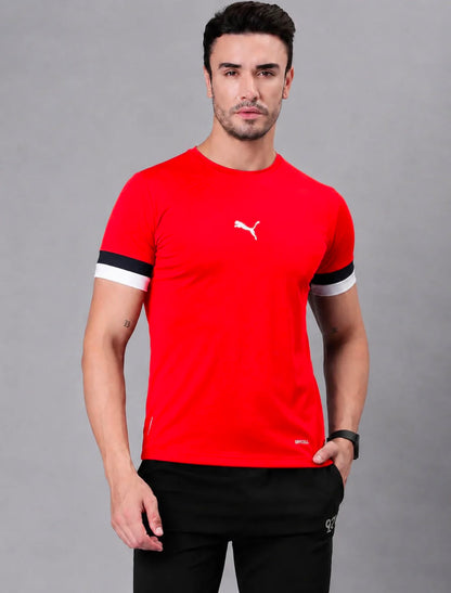 STRIPE-CORE RED DRYFIT T-SHIRTS